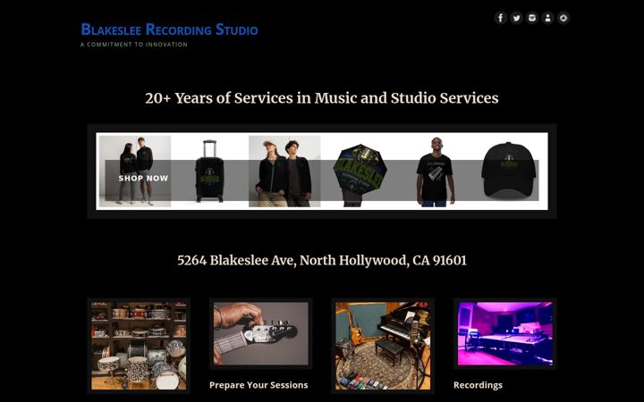 Screenshot of blakesleestudio.com