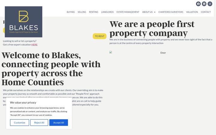 Zrzut ekranu blakesproperty.com