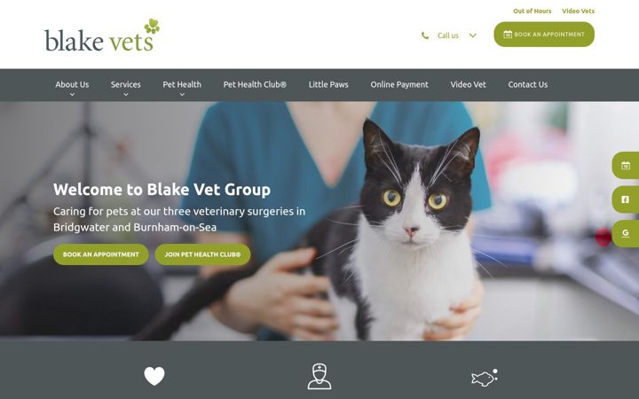 Zrzut ekranu blakevets.co.uk