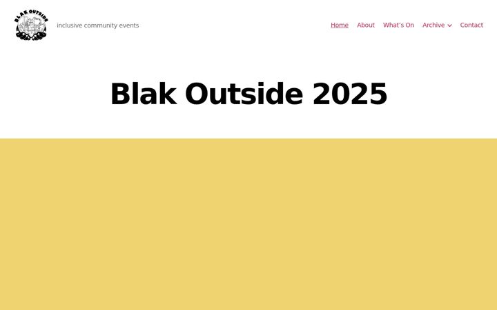 Screenshot of blakoutside.org