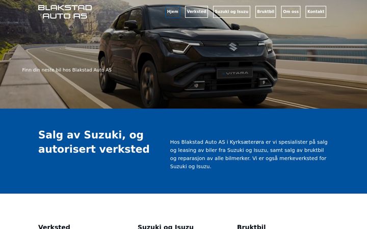 Screenshot of blakstadauto.no