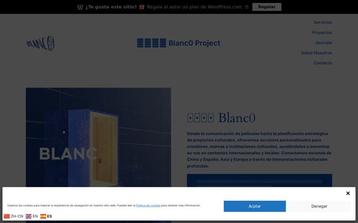 Screenshot of blanc0project.com