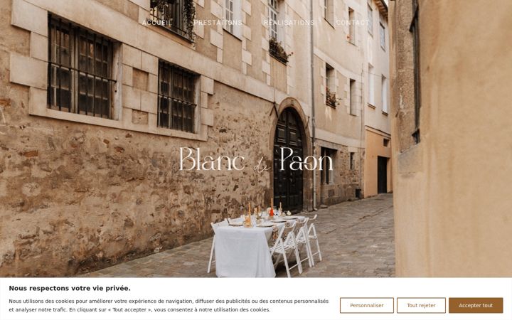 Screenshot of blancdepaon.fr
