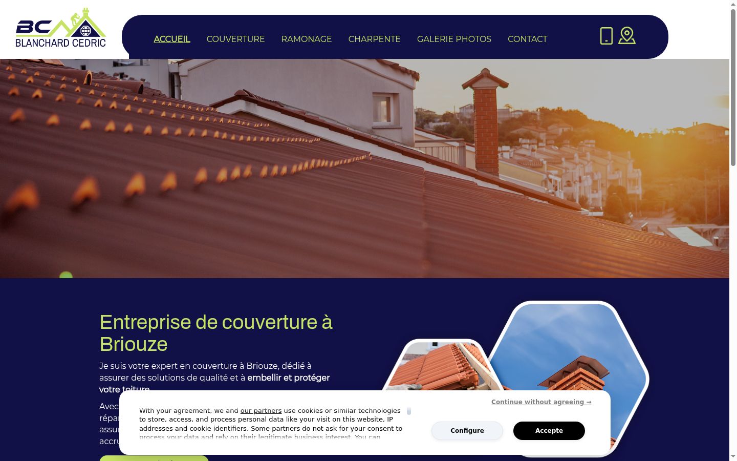 Screenshot of the consent banner shown before any interaction