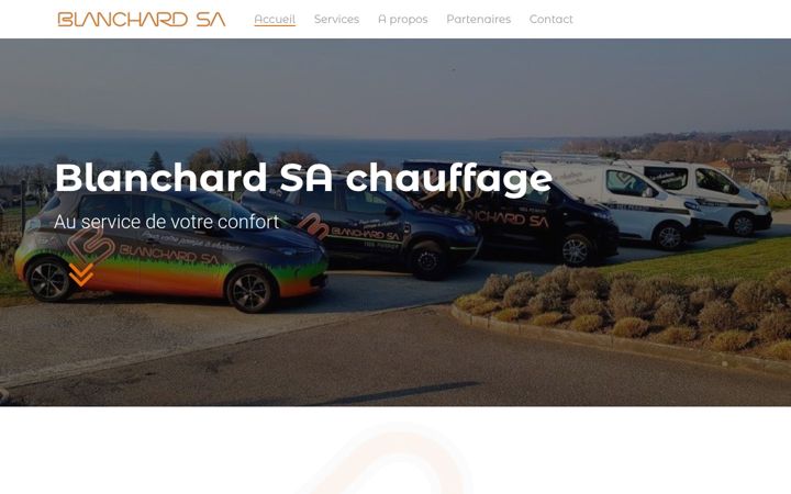Screenshot of blanchard-chauffage.ch