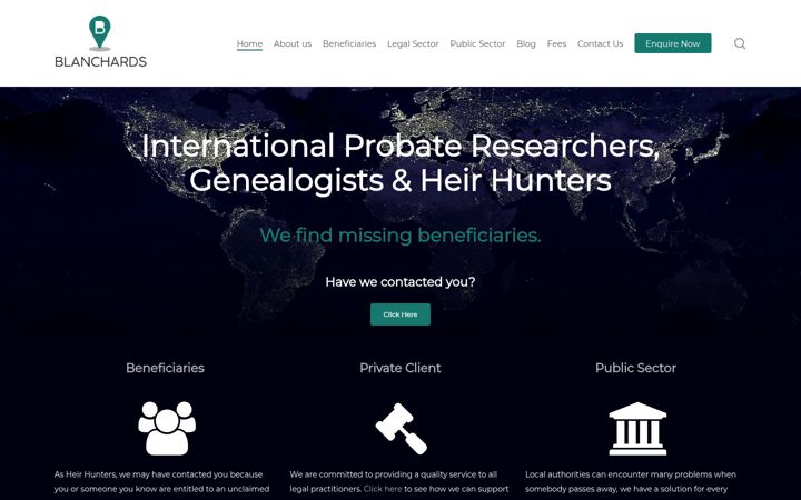 Screenshot of blanchardsltd.co.uk