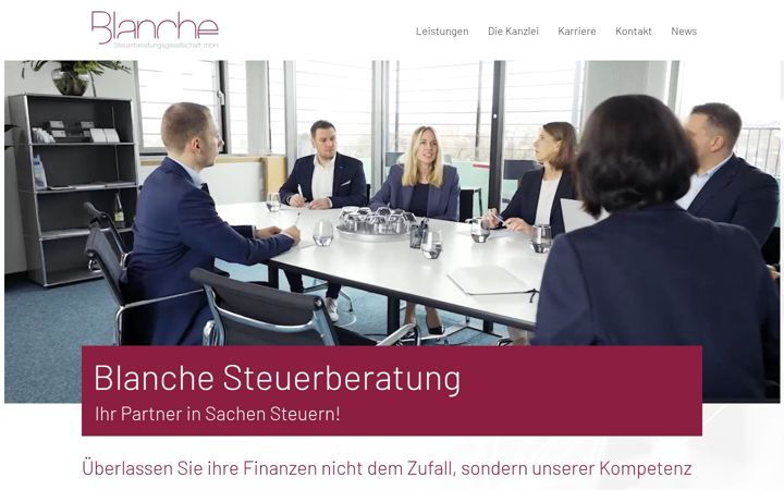 Screenshot of blanche-steuerberatung.de