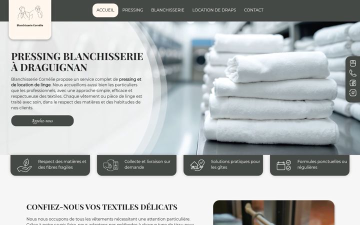 Zrzut ekranu blanchisserie-cornelie.fr