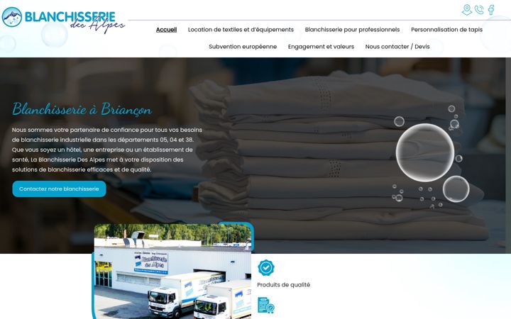 Screenshot of blanchisserie-des-alpes.fr