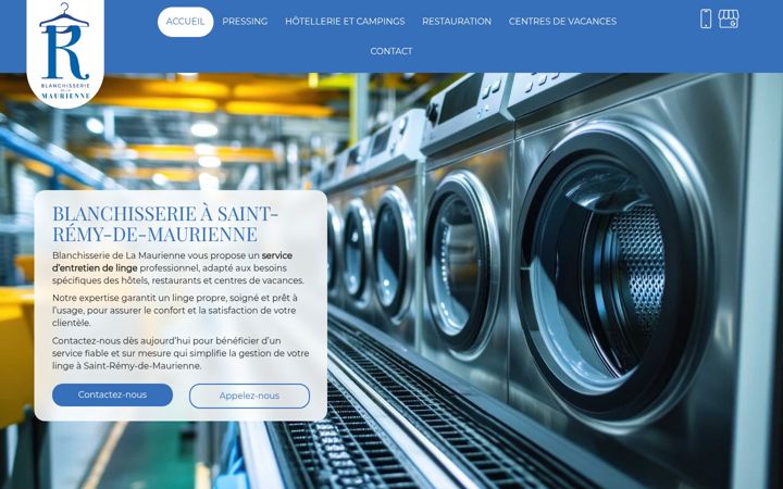 Screenshot of blanchisserie-maurienne.fr