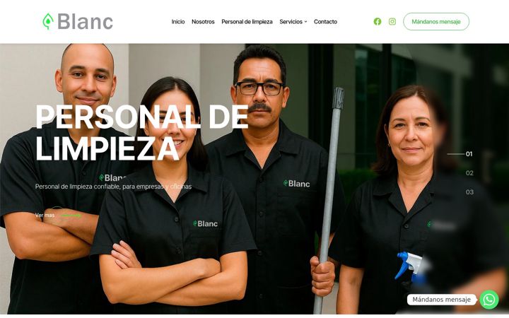 Screenshot of blanclimpieza.com