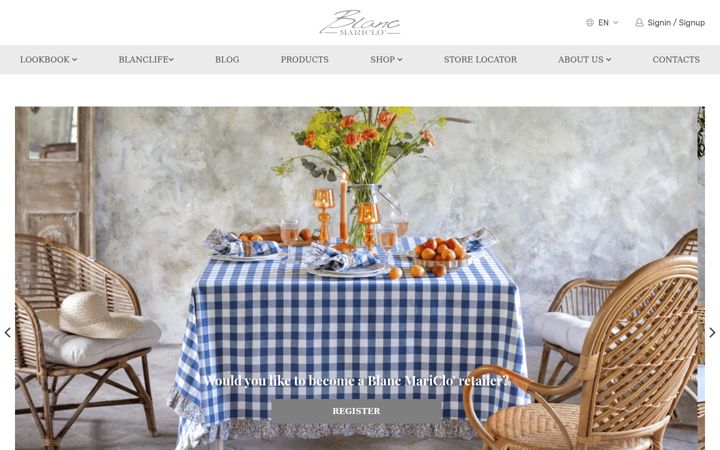 Screenshot του blancmariclo.com