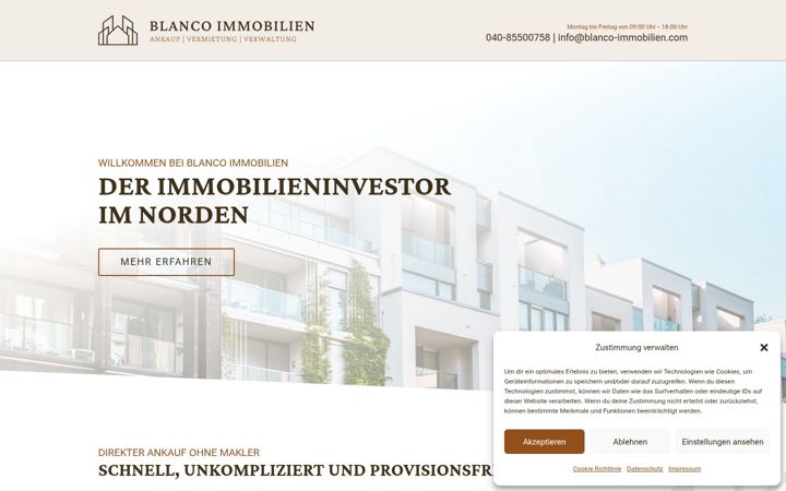 Screenshot of blanco-immobilien.com