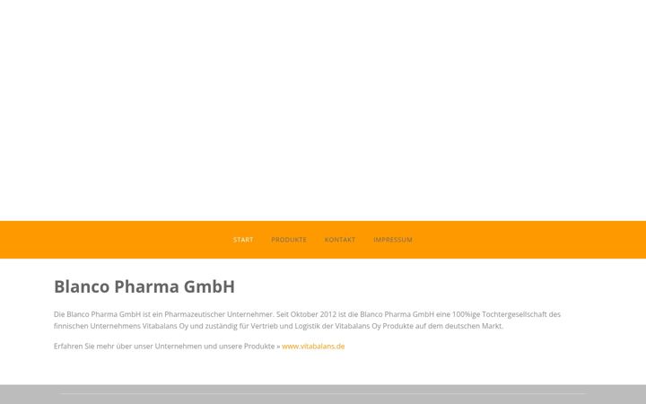 Screenshot of blanco-pharma.de