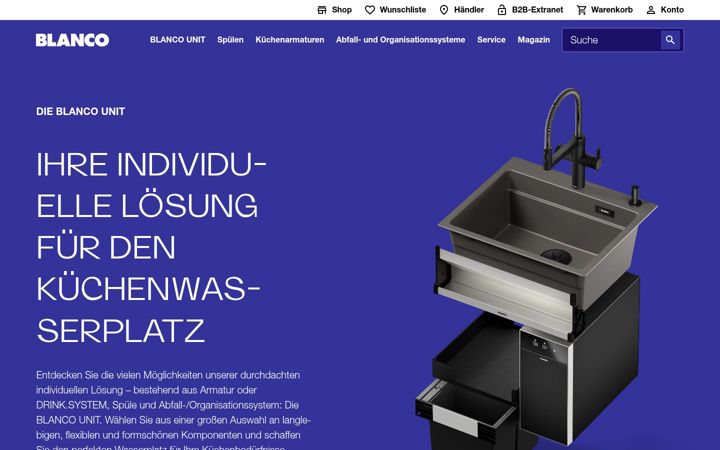 Screenshot of blanco.ch