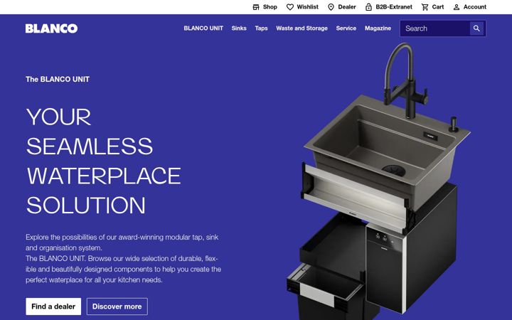 Screenshot of blanco.co.uk