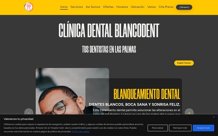 Screenshot of blancodent.com