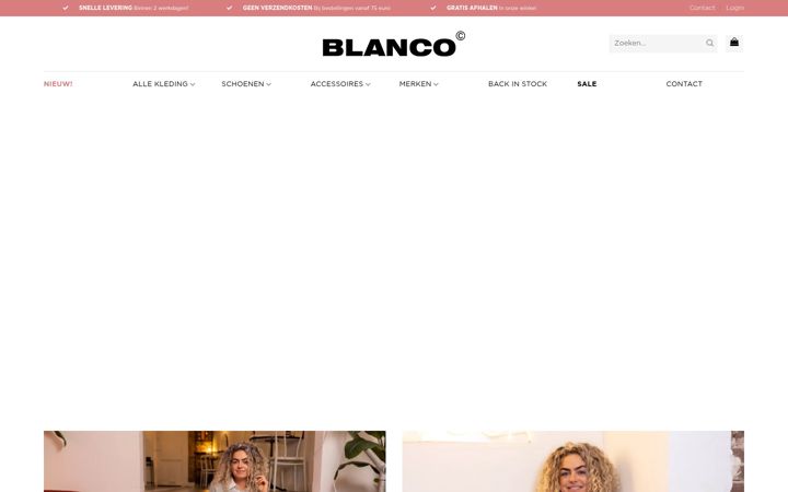 Screenshot von blancomode.nl