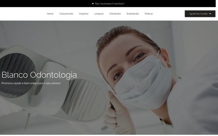 Screenshot of blancoodontologia.com.br