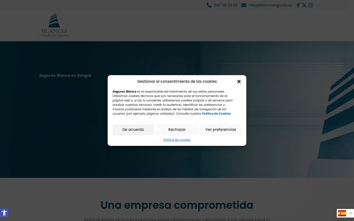 Screenshot ta' blancoseguros.es