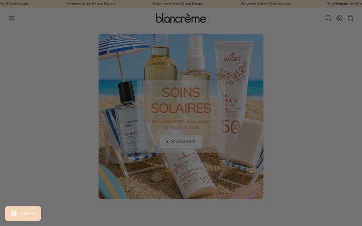 Screenshot of blancreme.com