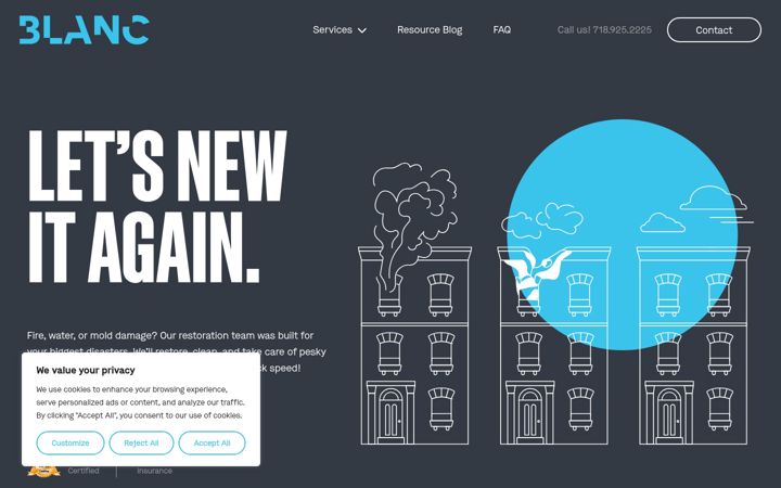 Screenshot of blancrestoration.com