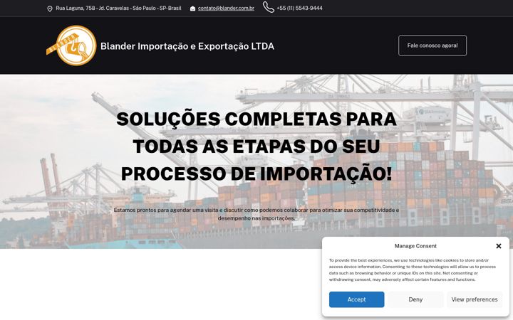Captura de ecrã de blander.com.br