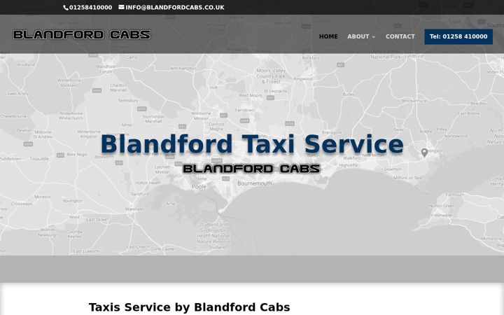 Screenshot of blandfordcabs.co.uk