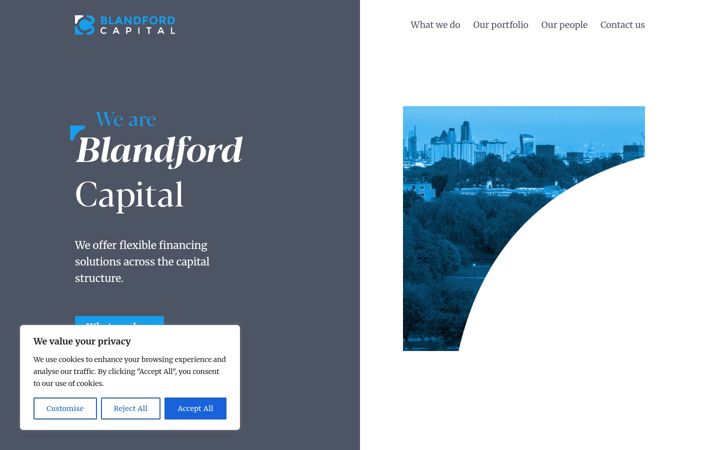 Screenshot of blandfordcap.com