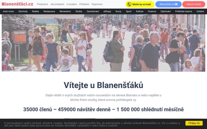 Screenshot of blanenstaci.cz