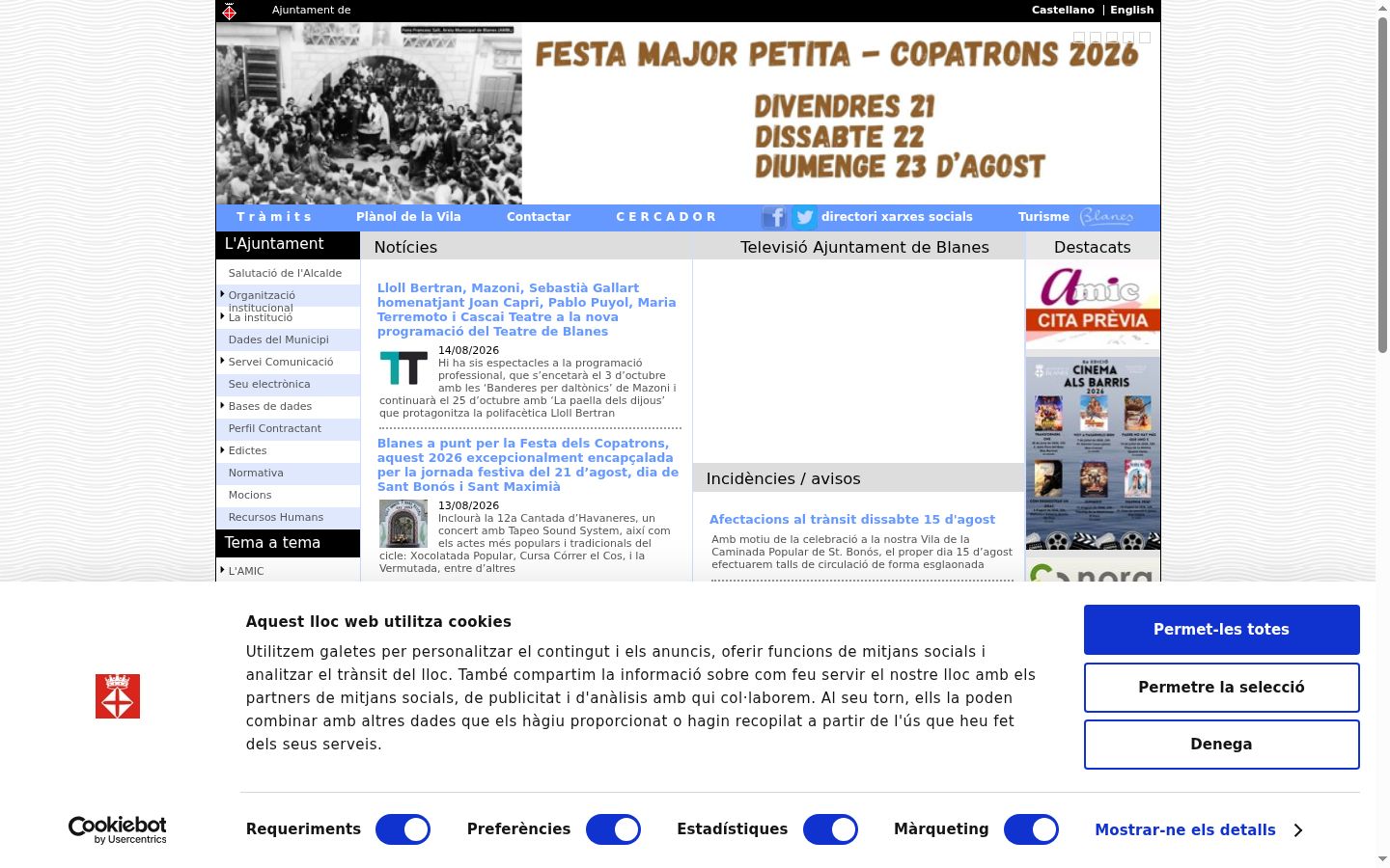 Screenshot van de toestemmingsbanner zoals getoond vóór enige interactie