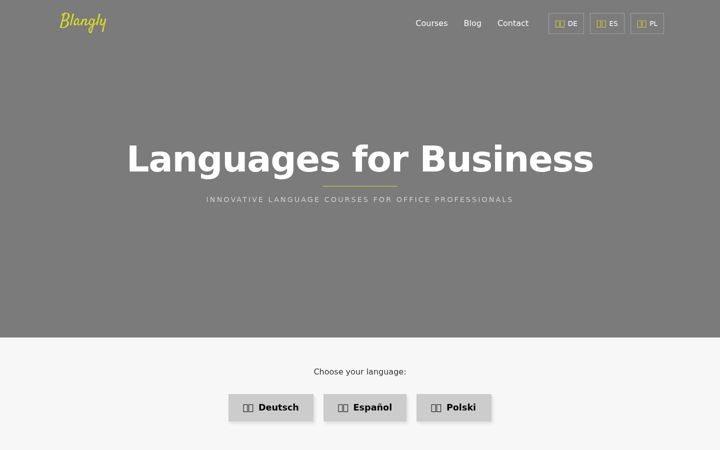 Screenshot of blangly.com