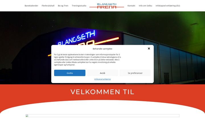 Screenshot of blangsetharena.no