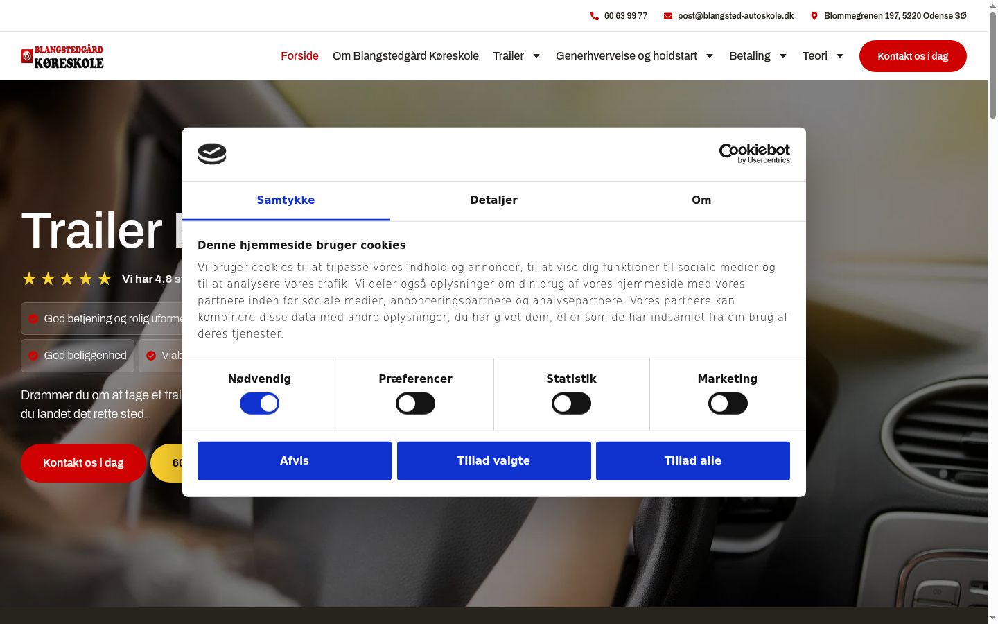 Sutikimo reklamjuostės, rodytos prieš bet kokią sąveiką, ekrano kopija