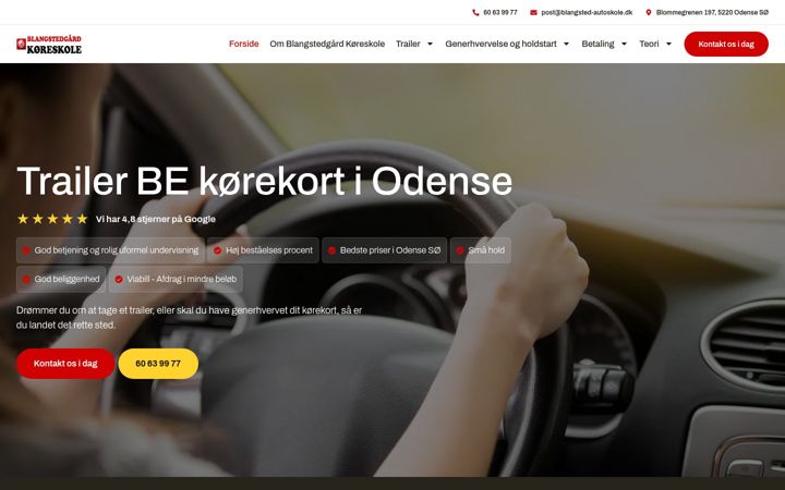 Screenshot of blangsted-autoskole.dk