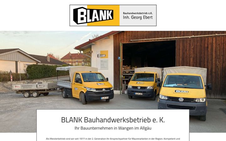 Screenshot of blank-bauhandwerk-wangen.de