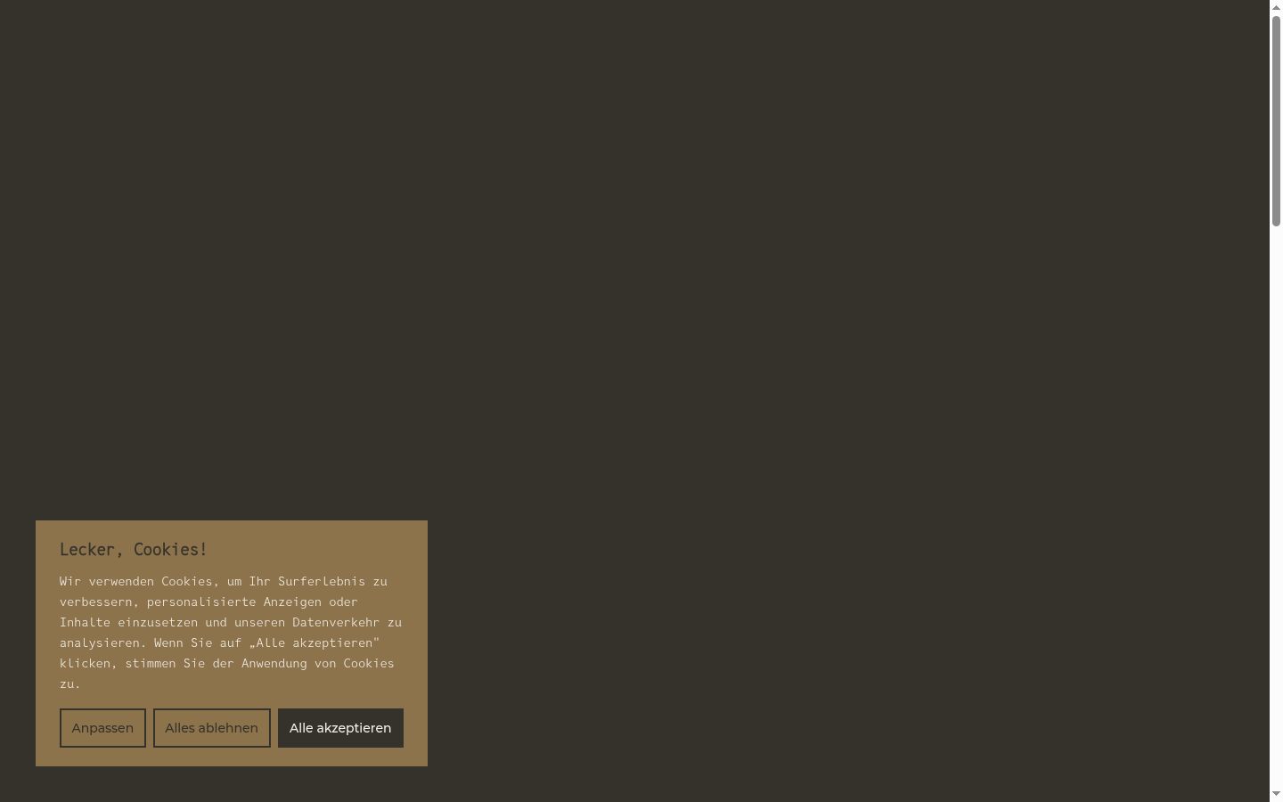 Screenshot van de toestemmingsbanner zoals getoond vóór enige interactie
