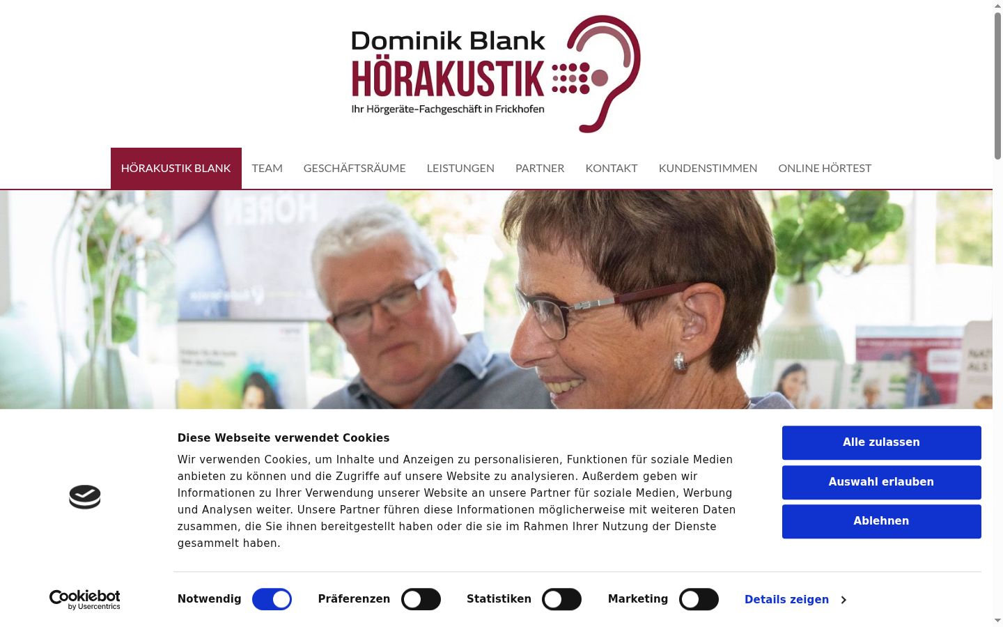 Capture d'écran de la bannière de consentement affichée avant toute interaction