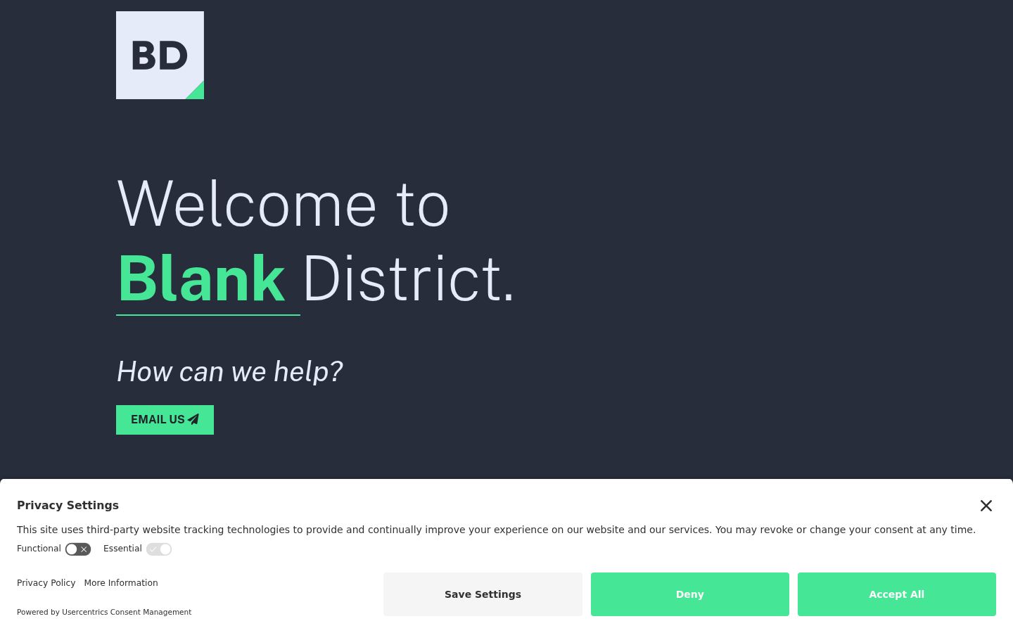 Screenshot of the consent banner shown before any interaction