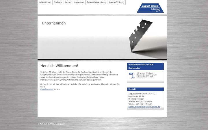 Screenshot of blanke-solingen.de