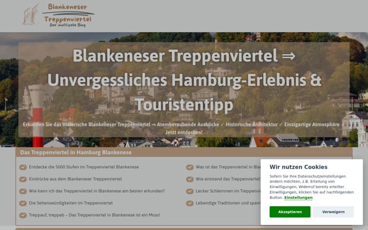Screenshot of blankeneser-treppenviertel.de