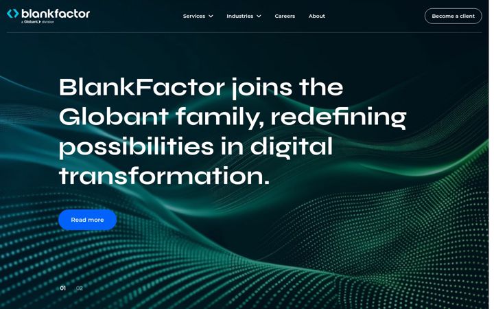 Screenshot of blankfactor.com