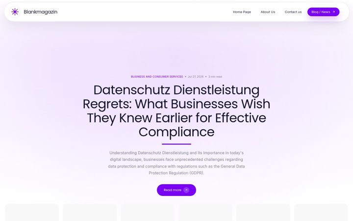 Screenshot of blankmagazin.de