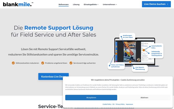Screenshot stránky blankmile.com