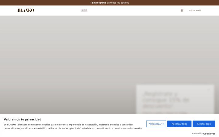 Screenshot of blankoes.com