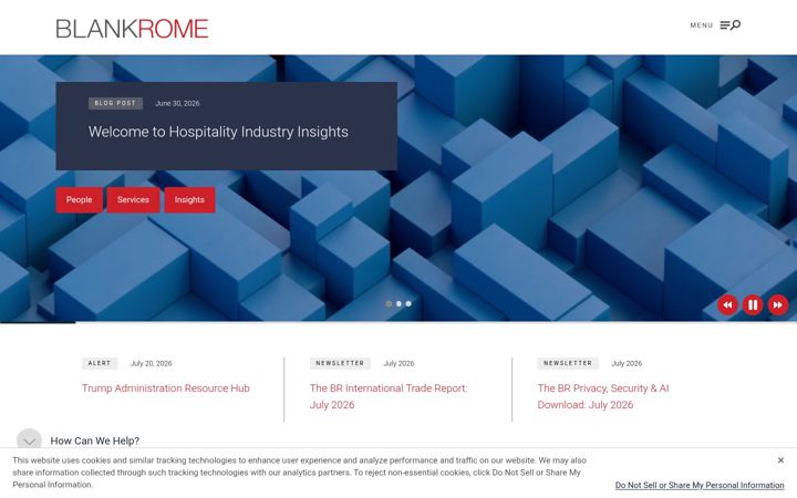 Screenshot of blankrome.com