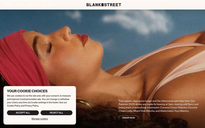 Skärmbild av blankstreet.com