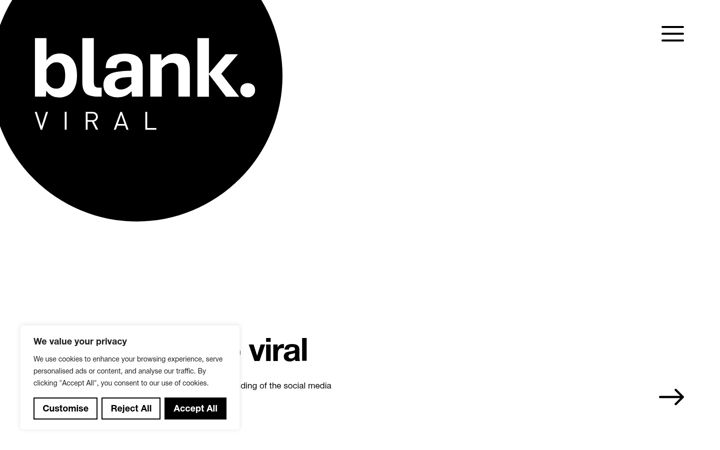 Screenshot of blankviral.com