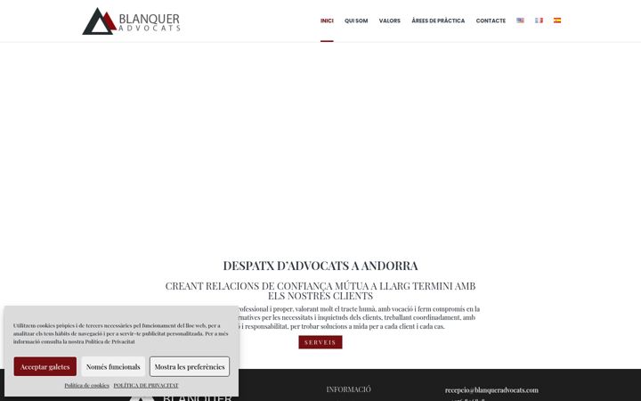 Screenshot of blanqueradvocats.com