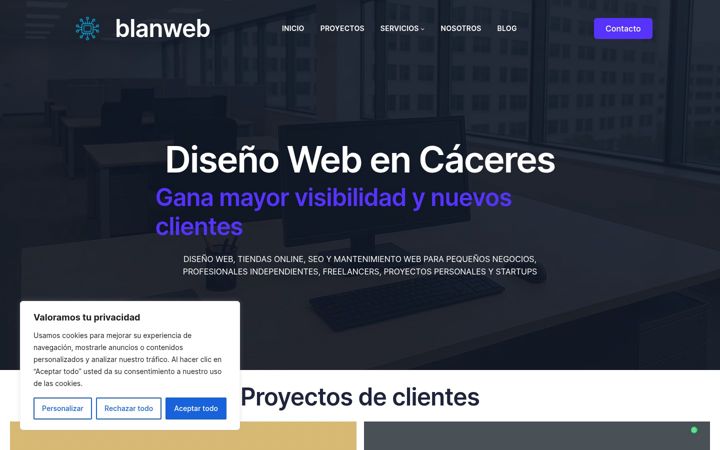 Screenshot of blanweb.com